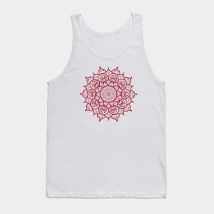 Mandala Love - Brick Red Tank Top